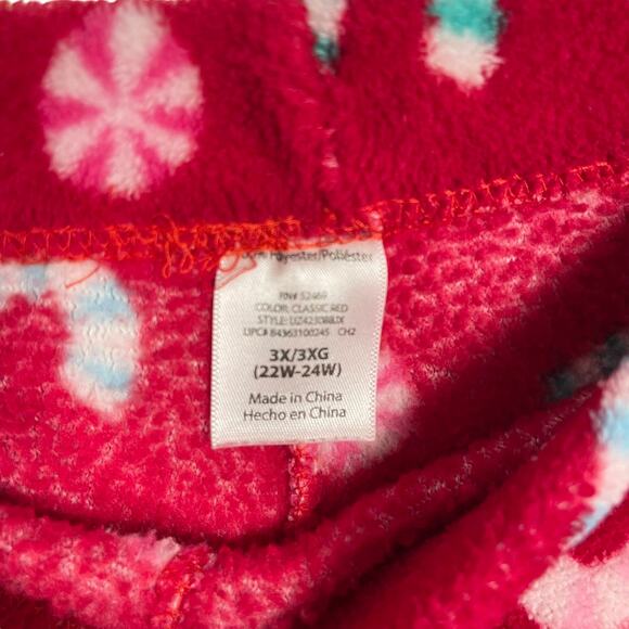 CHRISTMAS CANDY CANE Women's Lounge Pants Red Size 3X - Picture 4 of 4
